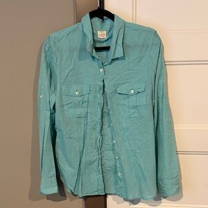 J. Crew Factory Teal Button-Down Shirt